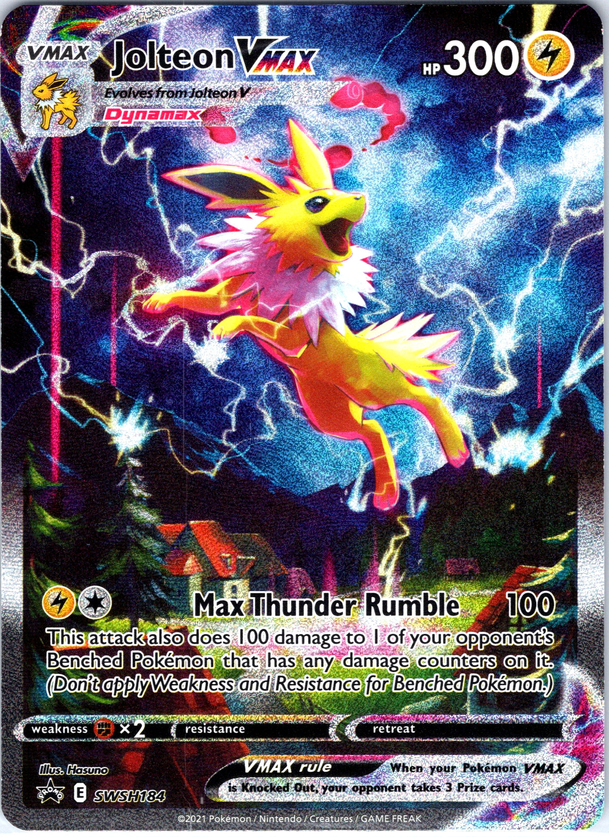 Jolteon VMAX SWSH184, Sword & Shield Promos, Alternate Art