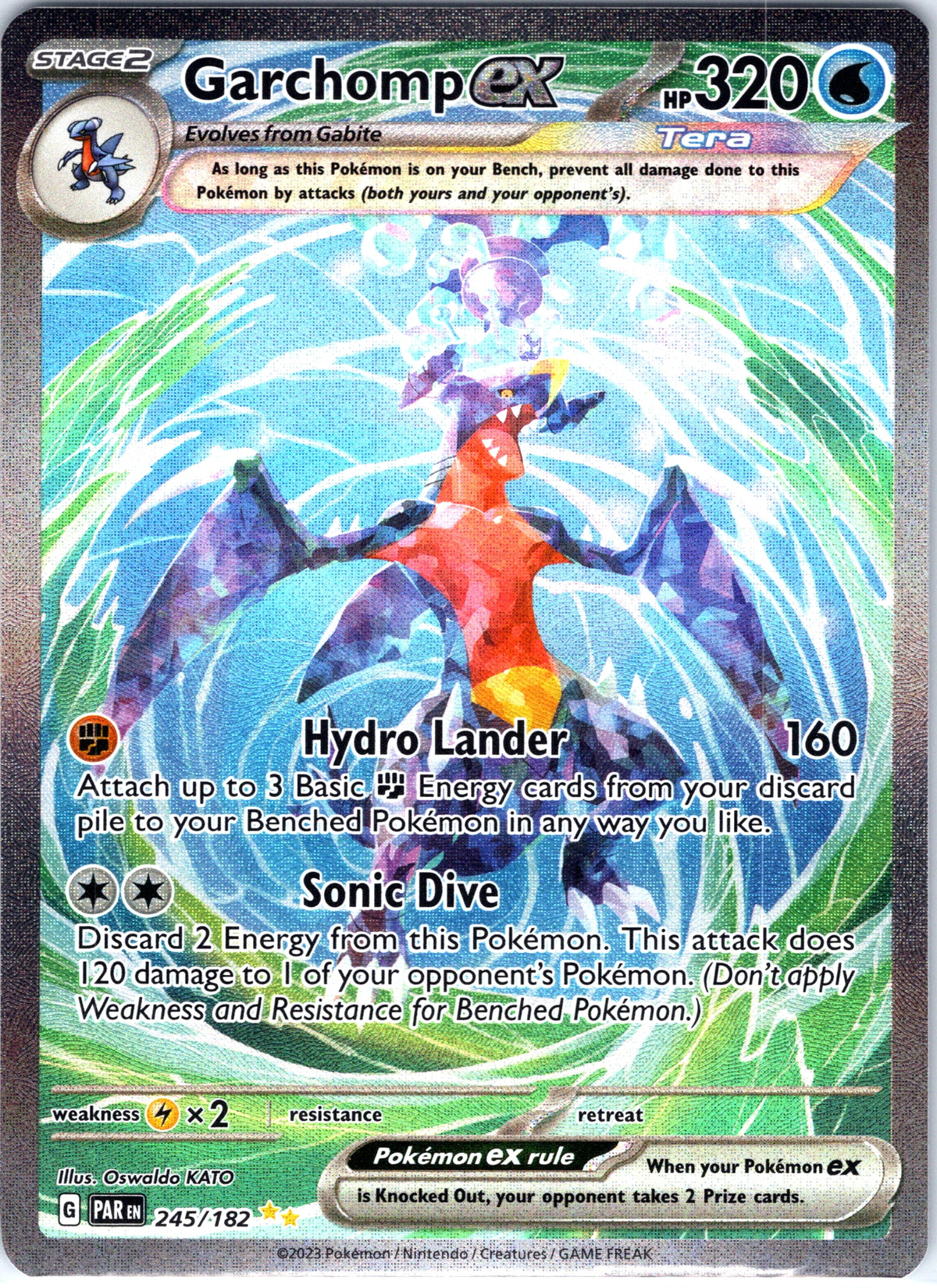 Garchomp EX 245/182, Paradox Rift, Special Illustration Rare