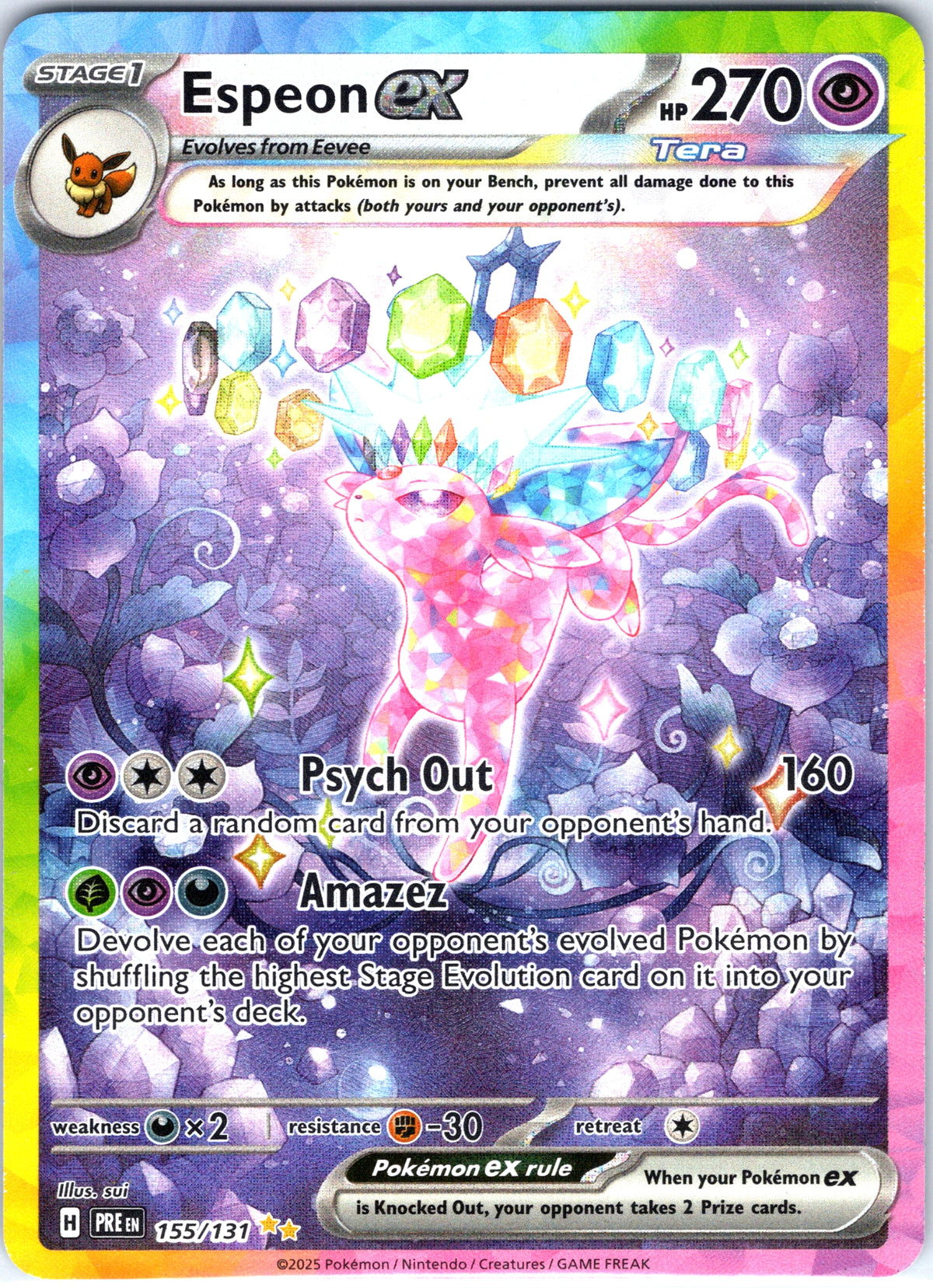 Espeon EX 155/131, Prismatic Evolutions, Special Illustration Rare