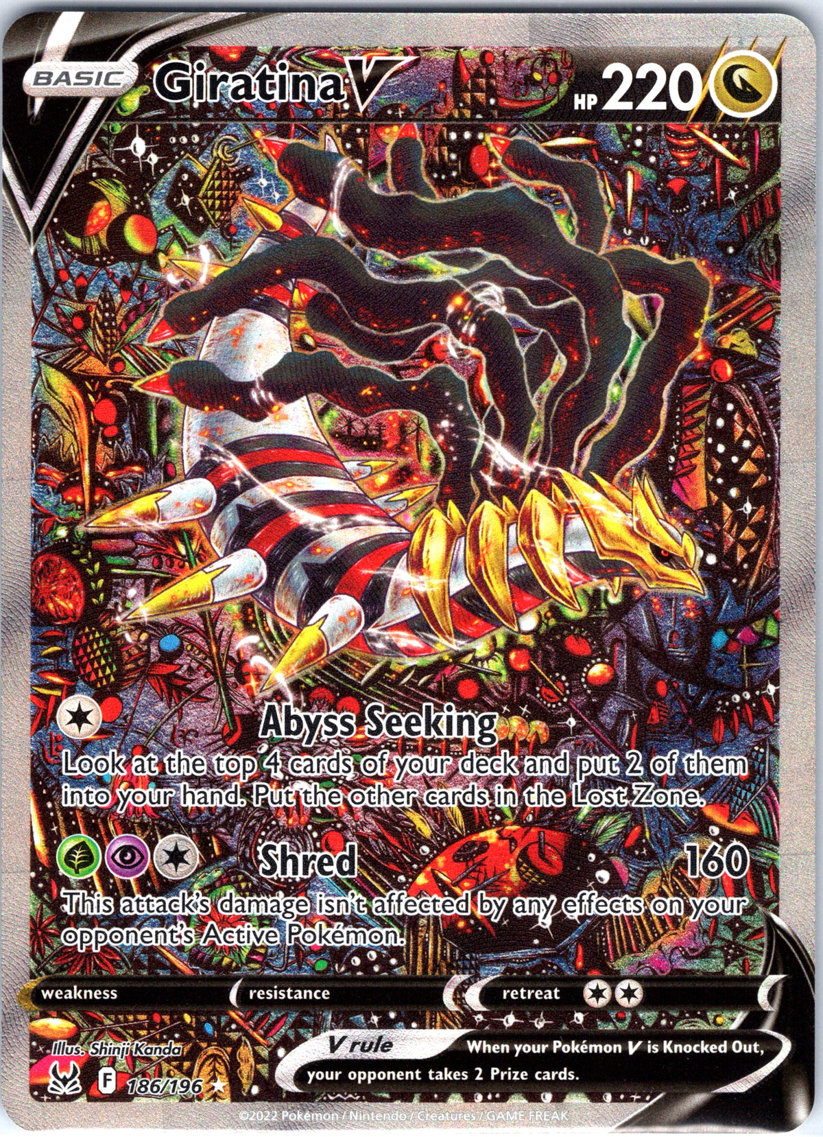 Giratina V 186/196, Lost Origin, Alternate Art