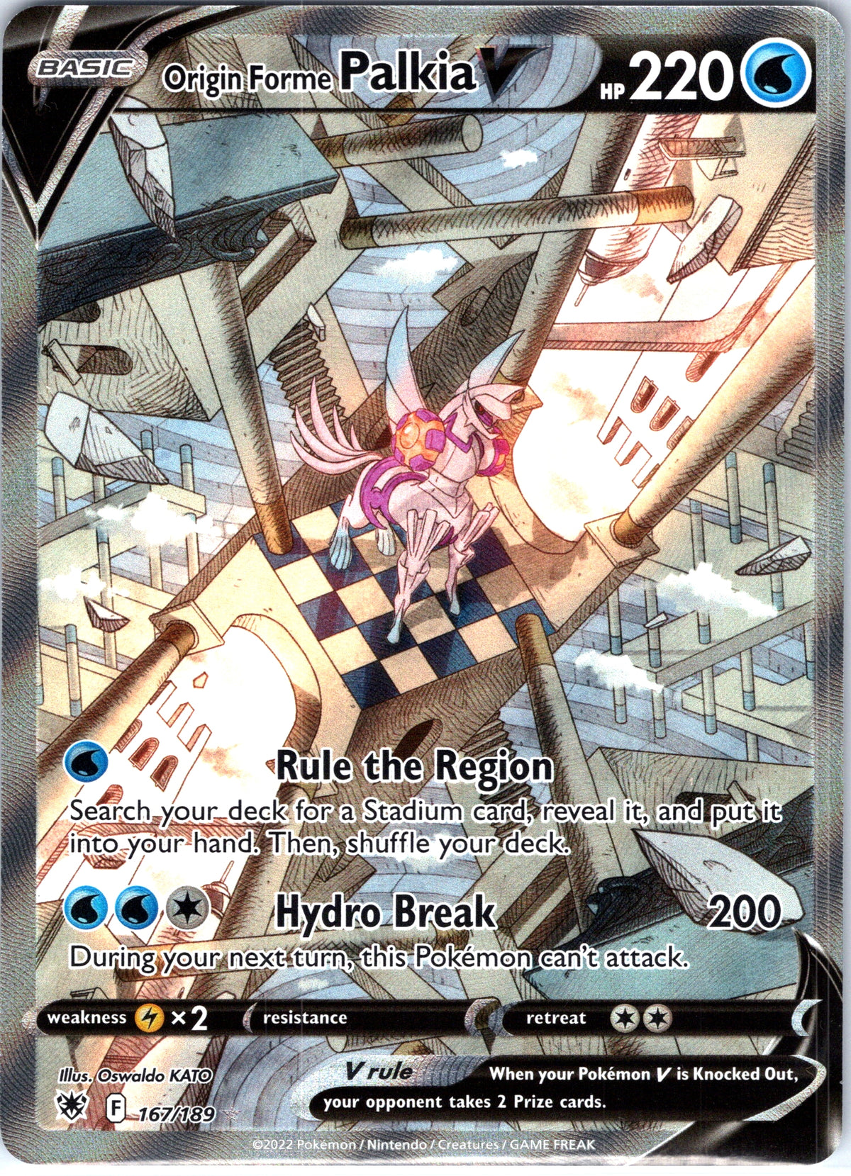 Origin Forme Palkia V 167/189, Astral Radiance, Alternate Art