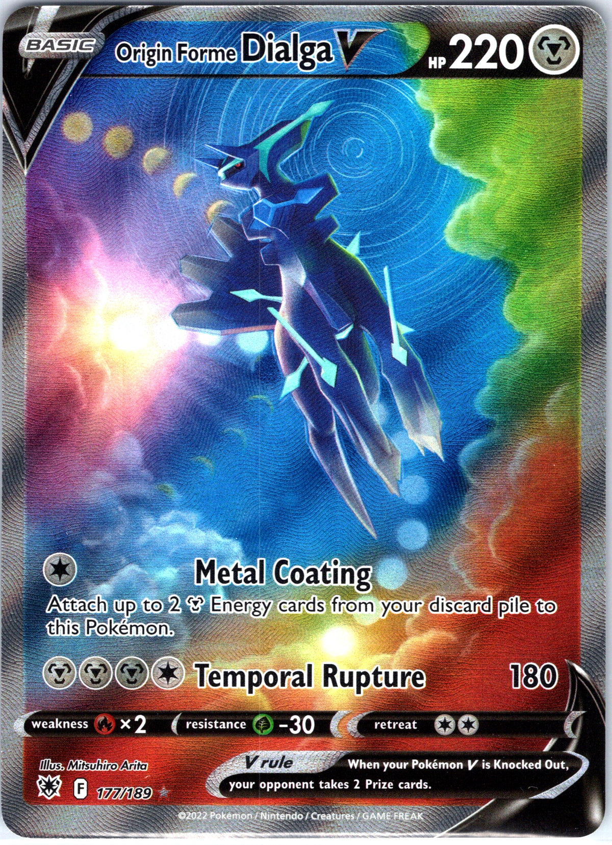 Origin Forme Dialga V 177/189, Astral Radiance, Alternate Art