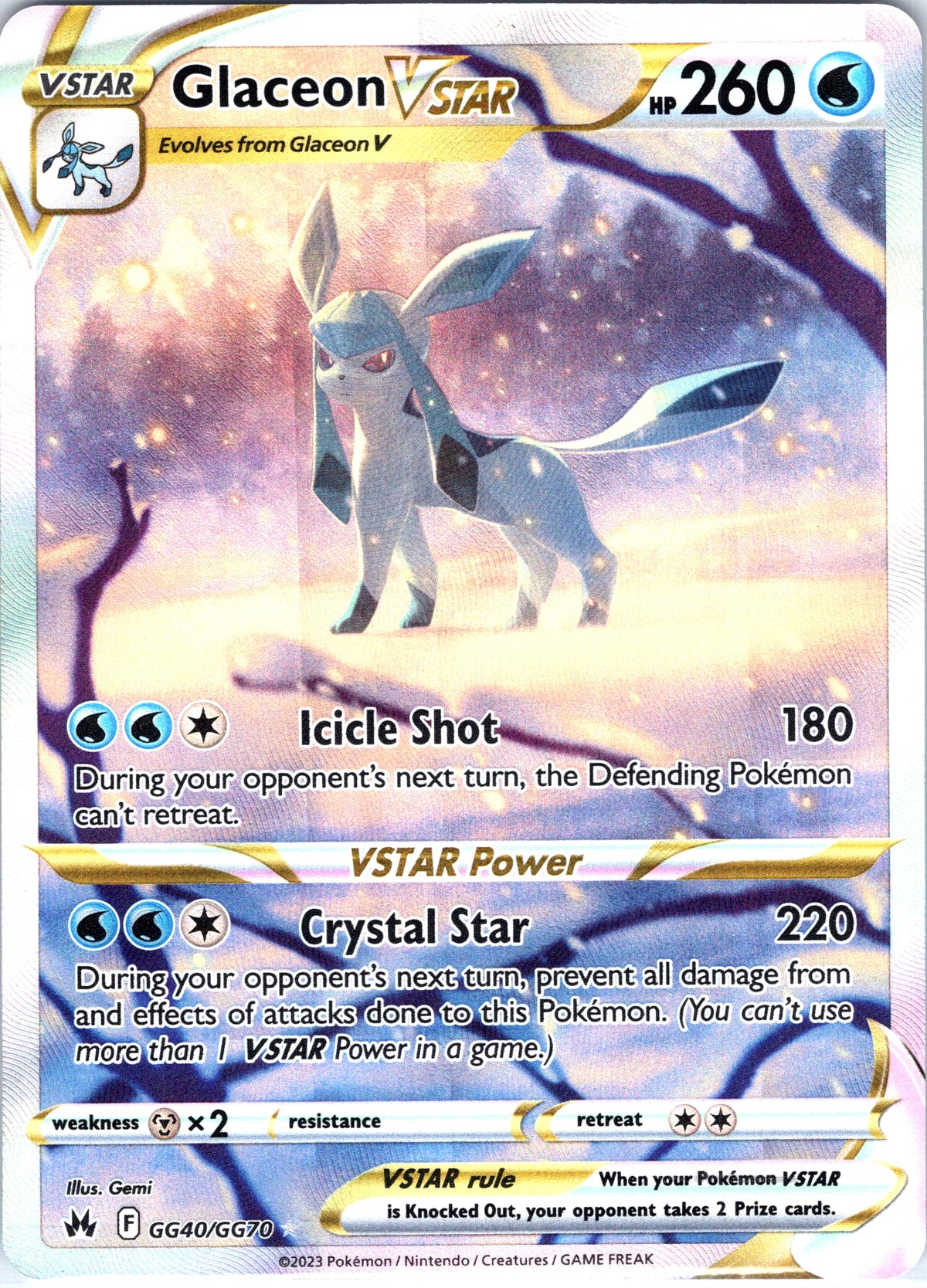 Glaceon VSTAR GG40/GG70, Crown Zenith, Art Rare
